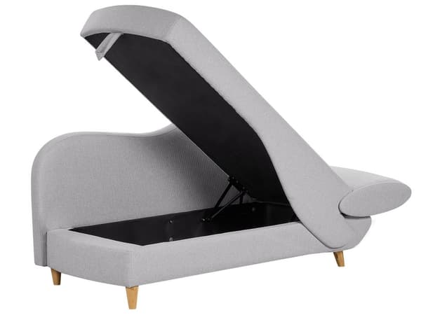 Chaiselong Lysegrå Hør Lyst Træben 2 Personers Blød Polstret Hjørnesofa Daybed med Opbevaring Stue Retro Rygpuder Tilbehør Inspiration