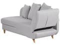 Miniatyrbillede 8 af 11: Chaiselong Lysegrå Hør Lyst Træben 2 Personers Blød Polstret Hjørnesofa Daybed med Opbevaring Stue Retro Rygpuder Tilbehør Inspiration