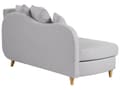 Miniatyrbillede 9 af 11: Chaiselong Lysegrå Hør Lyst Træben 2 Personers Blød Polstret Hjørnesofa Daybed med Opbevaring Stue Retro Rygpuder Tilbehør Inspiration