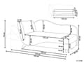 Miniatyrbillede 3 af 11: Chaiselong Blå Hør Lyst Træben 2 Personers Blød Polstret Hjørnesofa Daybed med Opbevaring Stue Retro Rygpuder Tilbehør Inspiration