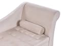 Miniatyrbillede 9 af 11: Chaiselong Beige Velour Sorte Træben 2 Personers Blød Polstret Hjørnesofa Daybed med Opbevaring Stue Retro Rygpuder Tilbehør Inspiration