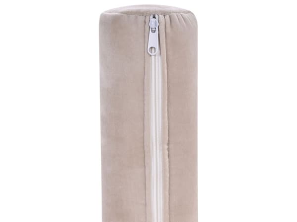 Chaiselong Beige Velour Sorte Træben 2 Personers Blød Polstret Hjørnesofa Daybed med Opbevaring Stue Retro Rygpuder Tilbehør Inspiration