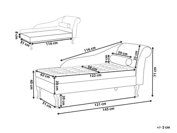 Chaiselong Mørkegrøn Velour Sorte Træben 2 Personers Blød Polstret Hjørnesofa Daybed med Opbevaring Stue Retro Rygpuder Tilbehør Inspiration