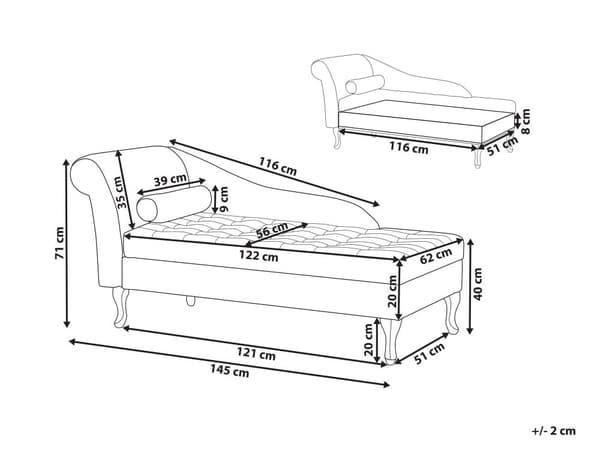 Chaiselong Beige Velour Sorte Træben 2 Personers Blød Polstret Hjørnesofa Daybed med Opbevaring Stue Retro Rygpuder Tilbehør Inspiration