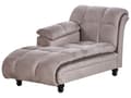 Miniatyrbillede 4 af 10: Chaiselong Taupe Velour Sorte Træben 2 Personers Blød Polstret Hjørnesofa Daybed med Ryglæn Stue Retro Tilbehør Inspiration