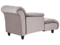 Miniatyrbillede 6 af 10: Chaiselong Taupe Velour Sorte Træben 2 Personers Blød Polstret Hjørnesofa Daybed med Ryglæn Stue Retro Tilbehør Inspiration