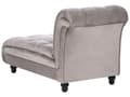 Miniatyrbillede 7 af 10: Chaiselong Taupe Velour Sorte Træben 2 Personers Blød Polstret Hjørnesofa Daybed med Ryglæn Stue Retro Tilbehør Inspiration