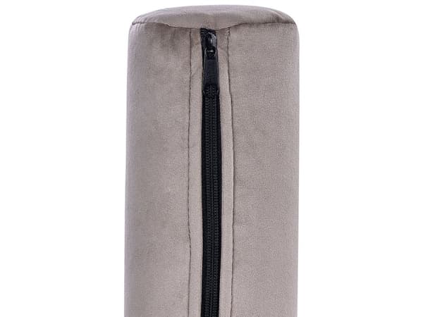 Chaiselong Taupe Velour Sorte Træben 2 Personers Blød Polstret Hjørnesofa Daybed med Opbevaring Stue Retro Rygpuder Tilbehør Inspiration