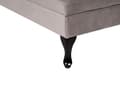 Miniatyrbillede 11 af 11: Chaiselong Taupe Velour Sorte Træben 2 Personers Blød Polstret Hjørnesofa Daybed med Opbevaring Stue Retro Rygpuder Tilbehør Inspiration