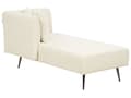 Miniatyrbillede 5 af 11: Chaiselong Hvid Boucle Daybed med Ryglæn Gæsteseng Multifunktionel Chaise Venstrevendt Sofa Moderne til Stuen Lille Hjørnesofa