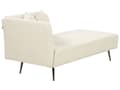 Miniatyrbillede 5 af 11: Chaiselong Hvid Boucle Daybed med Ryglæn Gæsteseng Multifunktionel Chaise Venstrevendt Sofa Moderne til Stuen Lille Hjørnesofa