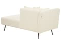 Miniatyrbillede 7 af 11: Chaiselong Hvid Boucle Daybed med Ryglæn Gæsteseng Multifunktionel Chaise Venstrevendt Sofa Moderne til Stuen Lille Hjørnesofa