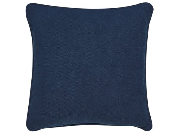 Blå polstret chaiselong i velour med armlæn moderne design symmetrisk til stuen