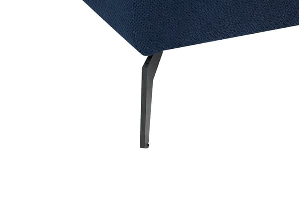 Blå polstret chaiselong i velour med armlæn moderne design symmetrisk til stuen