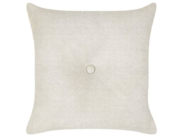 Lys beige velour chaiselong venstre quiltet afrundede armlæn sorte ben retro traditionel stil