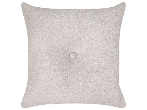 Beige grå velour chaiselong venstre quiltet afrundede armlæn sorte ben retro traditionel stil
