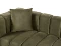 Miniatyrbillede 7 af 11: Chaiselong venstre grøn oliven velour sorte ben polstret liggestol tyk sædehynde moderne glamour stil