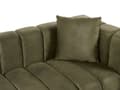 Miniatyrbillede 7 af 11: Chaiselong højre hånd grøn oliven velour sorte ben polstret liggestol tyk sædehynde moderne glamour stil
