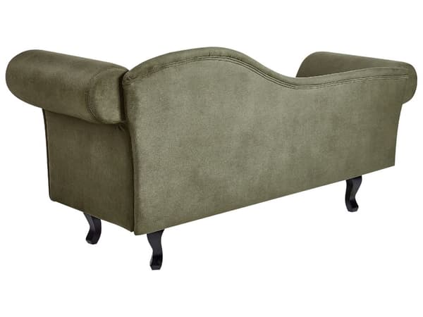 Sittpuff Olivgrön sammet Knapptuftad klädsel Höger med kudde Retro traditionell stil Lätt att rengöra Husdjursvänlig