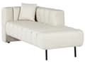 Miniatyrbild 4 av 11: Vänstervänd Schäslong Off-White klädsel i sammet Svarta ben Sittdyna Modern Glam Design