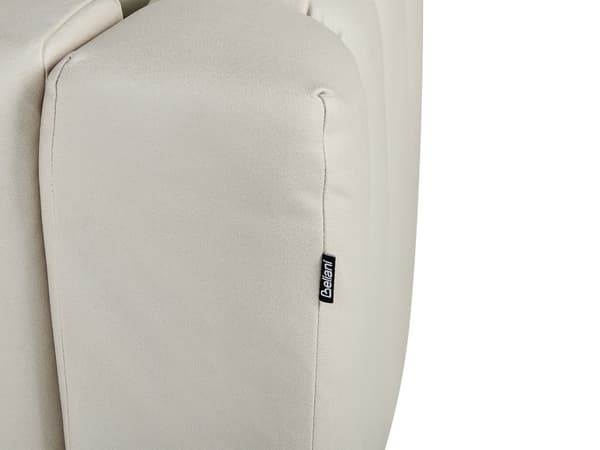 Vänstervänd Schäslong Off-White klädsel i sammet Svarta ben Sittdyna Modern Glam Design