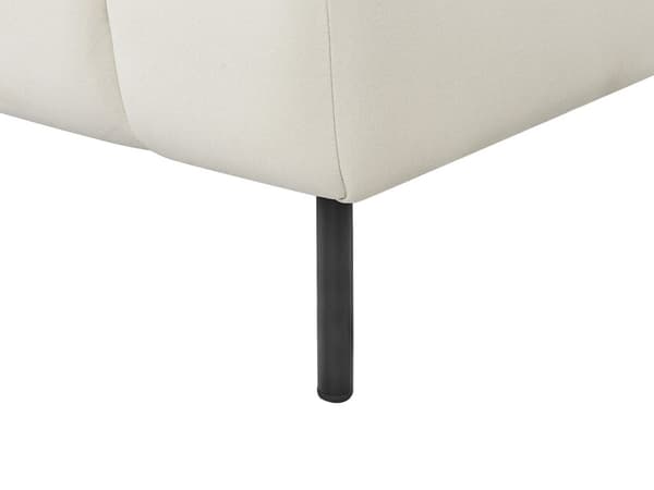 Vänstervänd Schäslong Off-White klädsel i sammet Svarta ben Sittdyna Modern Glam Design