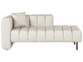 Miniatyrbild 1 av 11: Vänstervänd Schäslong Off-White klädsel i sammet Svarta ben Sittdyna Modern Glam Design
