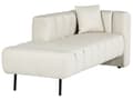 Miniatyrbild 4 av 11: Högervänd Schäslong Beige klädsel i sammet Svarta ben Sittdyna Modern Glam Design