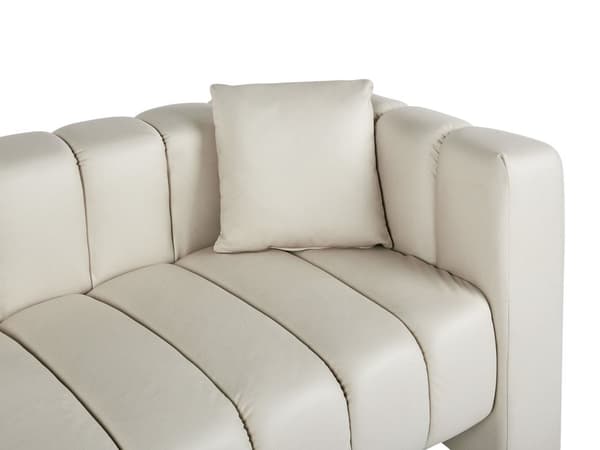 Högervänd Schäslong Beige klädsel i sammet Svarta ben Sittdyna Modern Glam Design