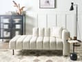 Miniatyrbild 2 av 11: Högervänd Schäslong Beige klädsel i sammet Svarta ben Sittdyna Modern Glam Design