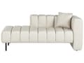 Miniatyrbild 1 av 11: Högervänd Schäslong Beige klädsel i sammet Svarta ben Sittdyna Modern Glam Design