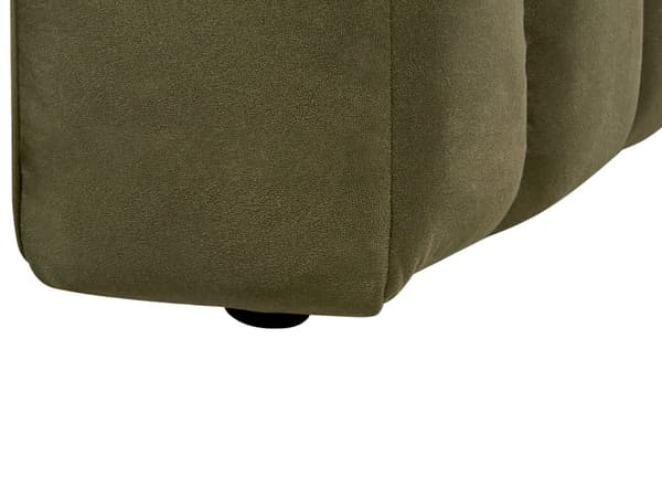 Högervänd Schäslong Olivgrön klädsel i sammet Svarta ben Sittdyna Modern Glam Design