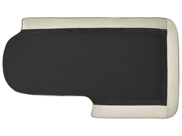 Schäslong Beige klädsel i sammet Svarta metallben Vänster Modern design Vardagsrumsmöbler