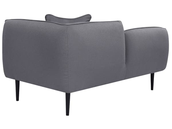 Chaiselong Mørkegråt boucléstof Metalben Højrehåndet med hynde Moderne design