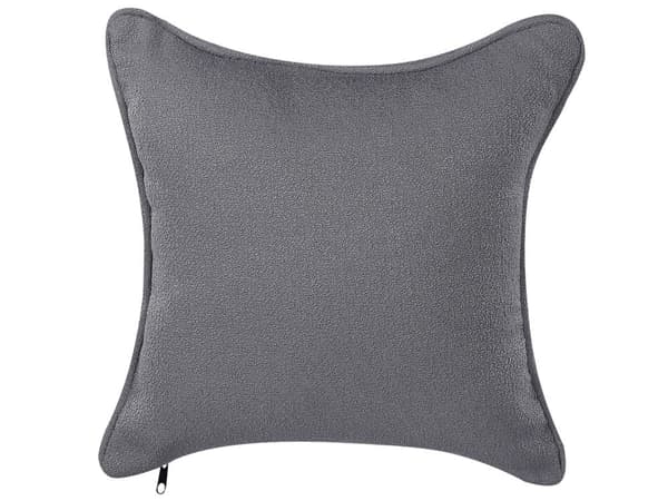 Chaiselong Mørkegråt boucléstof Metalben Højrehåndet med hynde Moderne design