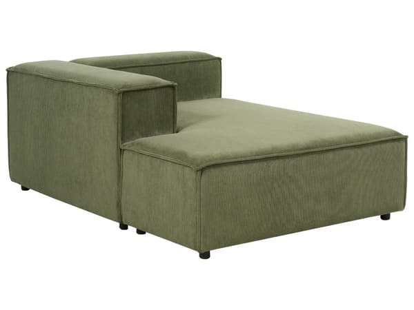 Divaani vihreä 2-istuttava vakosamettiverhoilu oikeak. modulaarinen moderni tyyli