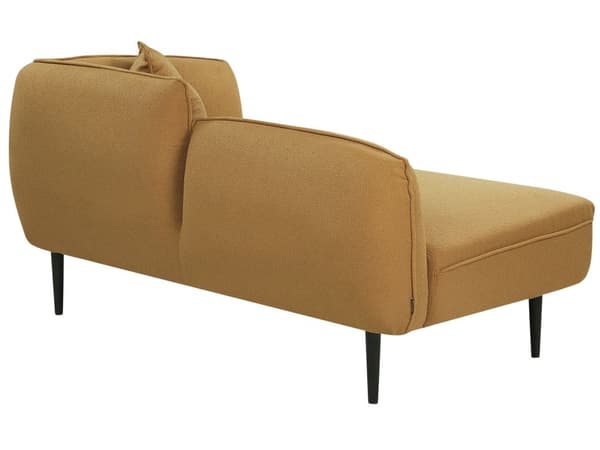 Schäslong Gult Boucle-tyg Metallben Höger med kudde Modern design