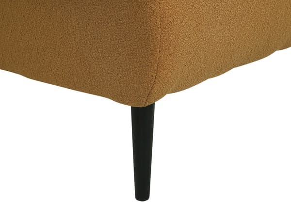 Schäslong Gult Boucle-tyg Metallben Höger med kudde Modern design