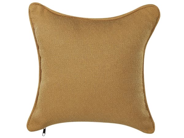 Schäslong Gult Boucle-tyg Metallben Höger med kudde Modern design