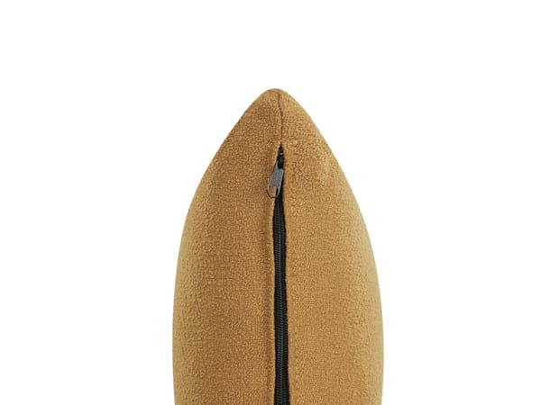 Schäslong Gult Boucle-tyg Metallben Höger med kudde Modern design