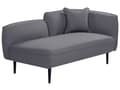 Miniatyrbild 5 av 11: Schäslong Mörkgrå Boucle-tyg Metallben Höger med kudde Modern design