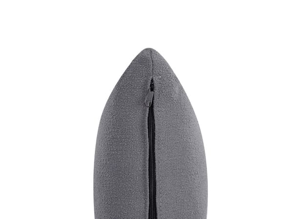 Schäslong Mörkgrå Boucle-tyg Metallben Höger med kudde Modern design