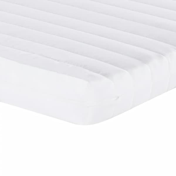 daybed med udtræk og madras 90x200 cm stof lysegrå