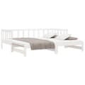 Miniatyrbillede 10 af 10: daybed med udtræk 2x(90x200) cm massivt fyrretræ hvid