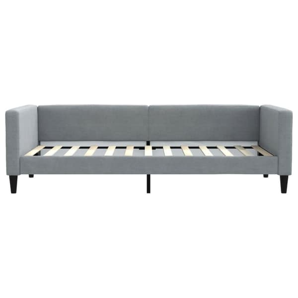 Dagbädd med madrass ljusgrå 90x200 cm tyg