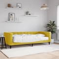Miniatyrbillede 1 af 10: daybed med madras 90x200 cm velour gul