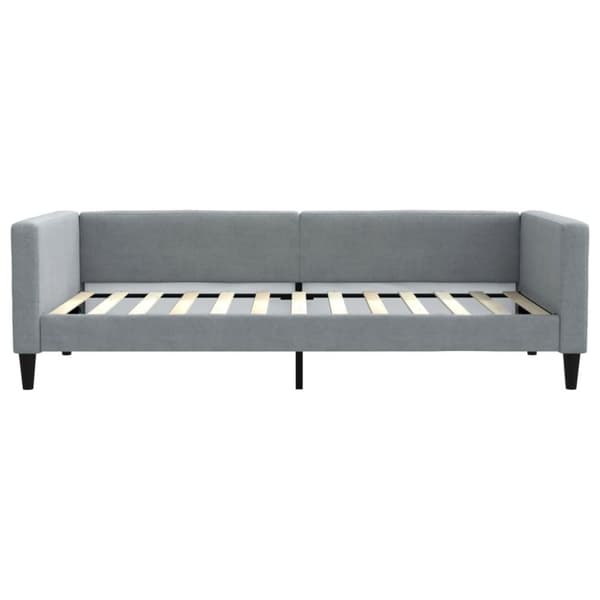Dagbädd med madrass ljusgrå 100x200 cm tyg