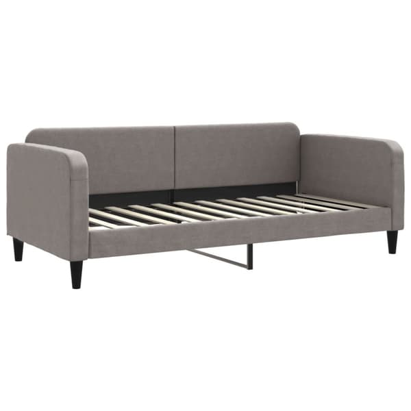 Dagbädd med madrass taupe 90x200 cm tyg