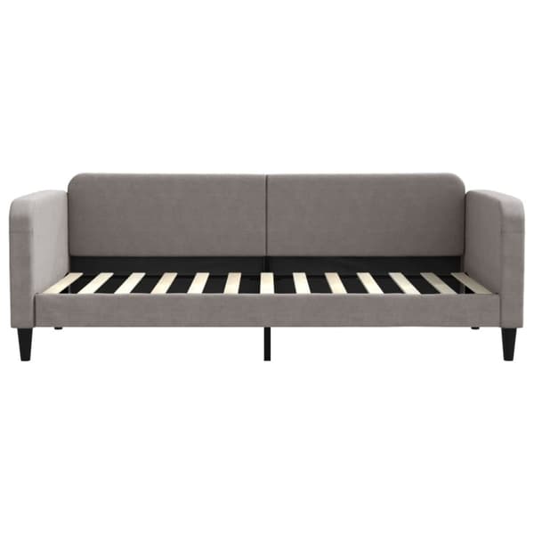 Dagbädd med madrass taupe 90x200 cm tyg