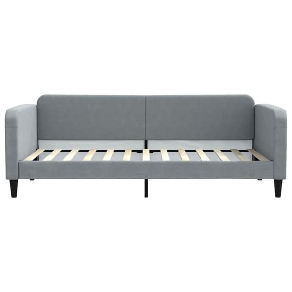 daybed med madras 90x200 cm stof lysegrå